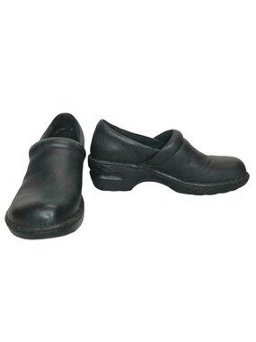 BOC Born Concepts Clogs Mules Comfort Black Leather Womens 9M Work